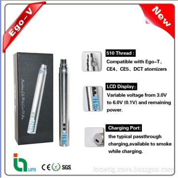 EGO-V Variable Voltage Battery 3.0-6.0V Rechargeable Battery